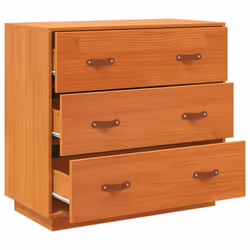 vidaXL Sideboard Cupboard Highboard Side Cabinet Wax Brown Solid Wood Pine - Additional view 5