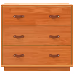 vidaXL Sideboard Cupboard Highboard Side Cabinet Wax Brown Solid Wood Pine - Additional view 6