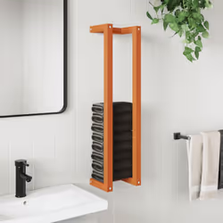 vidaXL Solid Wood Pine Towel Rack Wall-mounted Towel Hanger Holder Rack Shelf - 23 x 18 x 90 cm