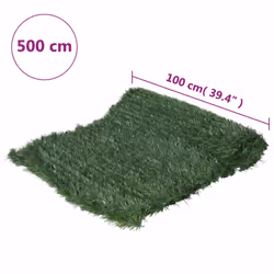 vidaXL Artificial Grass Fence Wall Panel Privacy Fence Screen Green 1x5 m