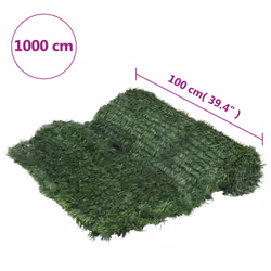 vidaXL Artificial Grass Fence Wall Panel Privacy Fence Screen Green 1x10 m