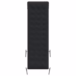vidaXL Sun Lounger Cushion Sunbed Cushion Seat Pad Pillow Faux Suede Leather - black