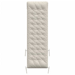 vidaXL Sun Lounger Cushion Sunbed Cushion Seat Pad Pillow Faux Suede Leather - cream