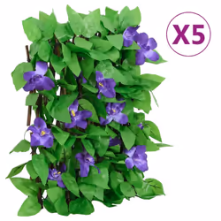 vidaXLÂ Artificial Ivy Trellis Expandable Privacy Screen 5 pcs Green 180x20 cm