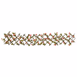 vidaXLÂ Artificial Ivy Trellis Expandable Privacy Screen Dark Pink 180x20 cm