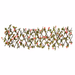 vidaXLÂ Artificial Ivy Trellis Expandable Screen 5 pcs Dark Pink 180x20 cm