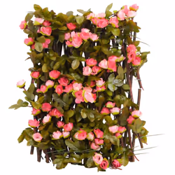 vidaXLÂ Artificial Ivy Trellis Expandable Screen 5 pcs Dark Pink 180x20 cm - Additional view 4