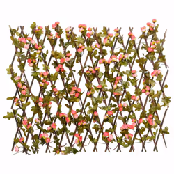 vidaXLÂ Artificial Ivy Trellis Expandable Screen 5 pcs Dark Pink 180x60 cm