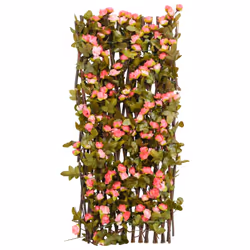 vidaXLÂ Artificial Ivy Trellis Expandable Screen 5 pcs Dark Pink 180x60 cm - Additional view 4