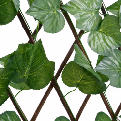 vidaXL Artificial Grape Leaf Trellis Expandable Screen Green 5 pcs 180x20 cm - Additional view 4