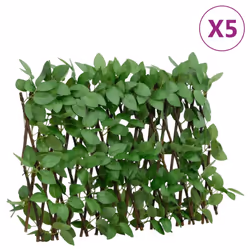 vidaXLÂ Artificial Ivy Trellis Expandable Privacy Screen 5 pcs Green 180x30 cm