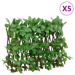 vidaXLÂ Artificial Ivy Trellis Expandable Privacy Screen 5 pcs Green 180x30 cm
