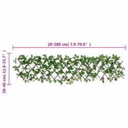 vidaXLÂ Artificial Ivy Trellis Expandable Privacy Screen 5 pcs Green 180x30 cm - Additional view 6