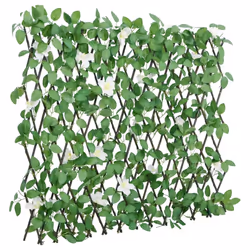 vidaXL Artificial Ivy Trellis Expandable Privacy Fence Screen Green 186x30 cm