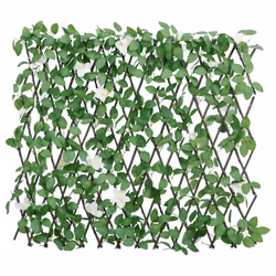 vidaXL Artificial Ivy Trellis Expandable Privacy Screen Green 5 pcs 186x30 cm