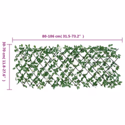 vidaXL Artificial Ivy Trellis Expandable Privacy Screen Green 5 pcs 186x30 cm