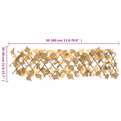 vidaXL Artificial Maple Leaf Trellis Expandable Screen Orange 5 pcs 180x30 cm