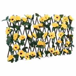 vidaXLÂ Artificial Ivy Trellis Expandable Privacy Fence Screen Yellow 180x20 cm