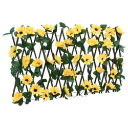 vidaXLÂ Artificial Ivy Trellis Expandable Privacy Fence Screen Yellow 180x20 cm
