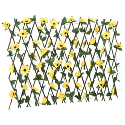 vidaXLÂ Artificial Ivy Trellis Expandable Privacy Fence Screen Yellow 180x60 cm