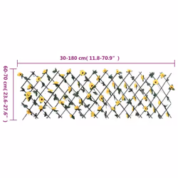 vidaXLÂ Artificial Ivy Trellis Expandable Privacy Screen 5 pcs Yellow 180x60 cm