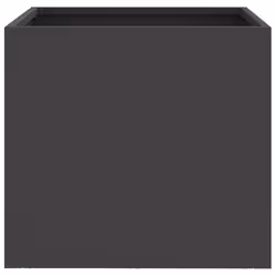 vidaXL Planter Raised Garden Bed Plant Pot Flower Pot Grey Weathering Steel - black, 32 x 30 x 29 cm/ 2 pcs - Additional view 4