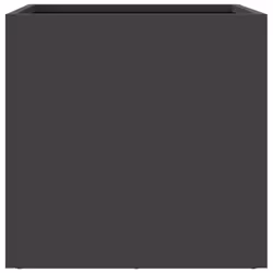vidaXL Planter Raised Garden Bed Plant Pot Flower Pot Grey Weathering Steel - black, 32 x 30 x 29 cm/ 2 pcs - Additional view 5