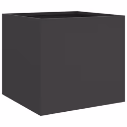vidaXL Planter Raised Garden Bed Plant Pot Flower Pot Grey Weathering Steel - black, 32 x 30 x 29 cm/ 2 pcs - Additional view 6