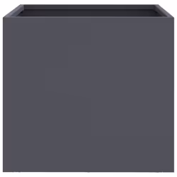 vidaXL Planter Raised Garden Bed Plant Pot Flower Pot Grey Weathering Steel - anthracite, 32 x 30 x 29 cm/ 2 pcs - Additional view 4