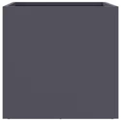 vidaXL Planter Raised Garden Bed Plant Pot Flower Pot Grey Weathering Steel - anthracite, 32 x 30 x 29 cm/ 2 pcs - Additional view 5