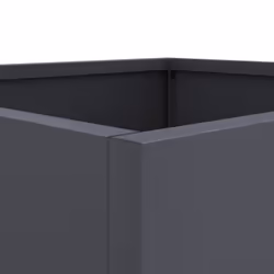 vidaXL Planter Raised Garden Bed Plant Pot Flower Pot Grey Weathering Steel - anthracite, 32 x 30 x 29 cm/ 2 pcs - Additional view 8