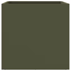 vidaXL Planter Raised Garden Bed Plant Pot Flower Pot Grey Weathering Steel - green, 32 x 30 x 29 cm/ 1 pcs - Additional view 5