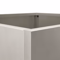 vidaXL Planter Raised Garden Bed Plant Pot Flower Pot Grey Weathering Steel - silver, 32 x 30 x 29 cm/ 2 pcs - Additional view 8