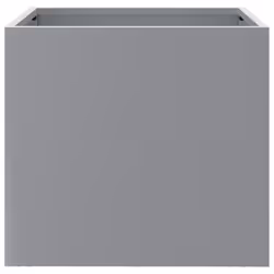 vidaXL Planter Raised Garden Bed Plant Pot Flower Pot Grey Weathering Steel - silver grey, 32 x 30 x 29 cm/ 2 pcs - Additional view 4