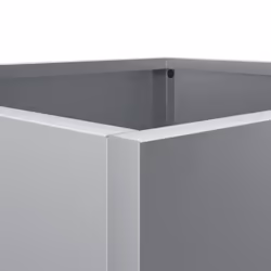 vidaXL Planter Raised Garden Bed Plant Pot Flower Pot Grey Weathering Steel - silver grey, 32 x 30 x 29 cm/ 2 pcs - Additional view 8