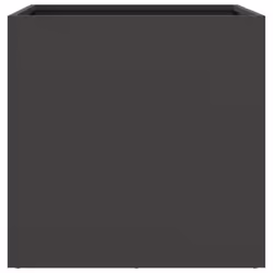 vidaXL Planter Raised Garden Bed Plant Pot Flower Pot Grey Weathering Steel - black, 42 x 40 x 39 cm/ 1 pcs - Additional view 5