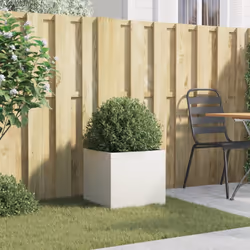 vidaXL Planter Raised Garden Bed Plant Pot Flower Pot Grey Weathering Steel - white, 42 x 40 x 39 cm/ 1 pcs - Additional view 2