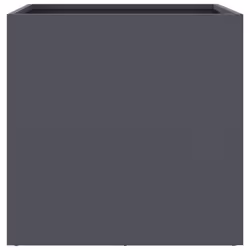vidaXL Planter Raised Garden Bed Plant Pot Flower Pot Grey Weathering Steel - anthracite, 42 x 40 x 39 cm/ 2 pcs - Additional view 5
