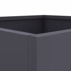 vidaXL Planter Raised Garden Bed Plant Pot Flower Pot Grey Weathering Steel - anthracite, 42 x 40 x 39 cm/ 2 pcs - Additional view 7