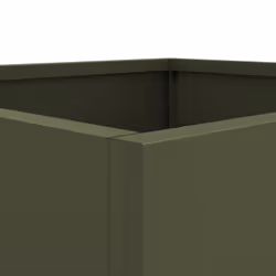 vidaXL Planter Raised Garden Bed Plant Pot Flower Pot Grey Weathering Steel - green, 42 x 40 x 39 cm/ 2 pcs - Additional view 7