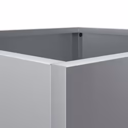 vidaXL Planter Raised Garden Bed Plant Pot Flower Pot Grey Weathering Steel - silver grey, 42 x 40 x 39 cm/ 1 pcs - Additional view 7
