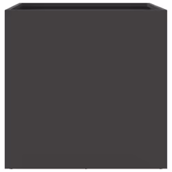 vidaXL Planter Raised Garden Bed Plant Pot Flower Pot Grey Weathering Steel - black, 49 x 47 x 46 cm/ 2 pcs - Additional view 5