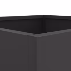 vidaXL Planter Raised Garden Bed Plant Pot Flower Pot Grey Weathering Steel - black, 49 x 47 x 46 cm/ 2 pcs - Additional view 8