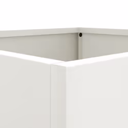 vidaXL Planter Raised Garden Bed Plant Pot Flower Pot Grey Weathering Steel - white, 49 x 47 x 46 cm/ 1 pcs - Additional view 8