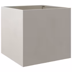 vidaXL Planter Raised Garden Bed Plant Pot Flower Pot Grey Weathering Steel - silver, 49 x 47 x 46 cm/ 1 pcs