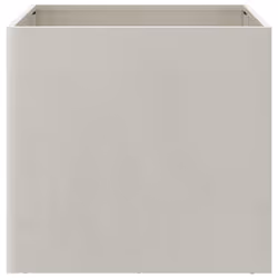 vidaXL Planter Raised Garden Bed Plant Pot Flower Pot Grey Weathering Steel - silver, 49 x 47 x 46 cm/ 1 pcs - Additional view 4