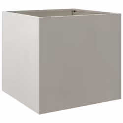 vidaXL Planter Raised Garden Bed Plant Pot Flower Pot Grey Weathering Steel - silver, 49 x 47 x 46 cm/ 2 pcs - Additional view 6