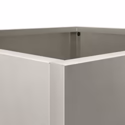 vidaXL Planter Raised Garden Bed Plant Pot Flower Pot Grey Weathering Steel - silver, 49 x 47 x 46 cm/ 2 pcs - Additional view 8