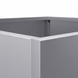 vidaXL Planter Raised Garden Bed Plant Pot Flower Pot Grey Weathering Steel - silver grey, 49 x 47 x 46 cm/ 1 pcs - Additional view 8