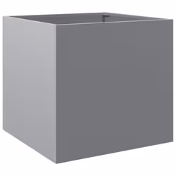 vidaXL Planter Raised Garden Bed Plant Pot Flower Pot Grey Weathering Steel - silver grey, 49 x 47 x 46 cm/ 2 pcs - Additional view 6